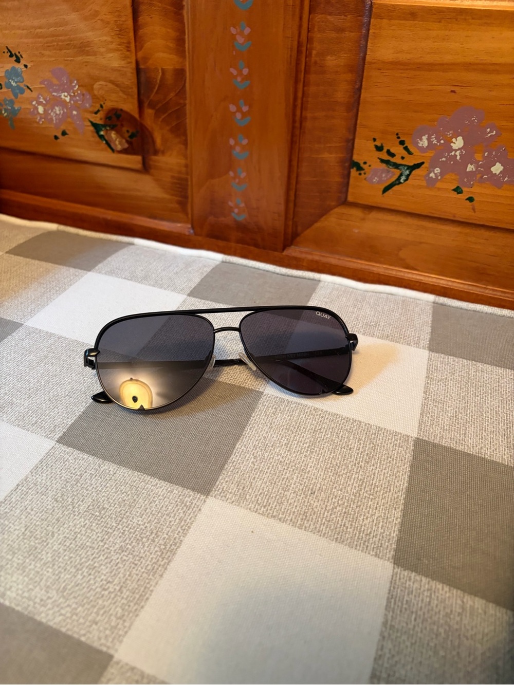 Quay Australia Black Aviator Sunglasses
